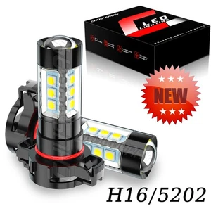 2x 6000K 100W White 5202 LED Bulbs Fog Lights FOR Chevy Camaro 2010-2013 - Picture 1 of 13