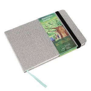 Watercolor Journal, 8.25x5.5, 140 LB, 300 GSM, tumuarta Cotton Paper, Cold Pr... - Picture 1 of 6