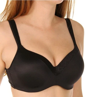 Playtex 44DD Love My Curves Balconette Underwire Bra 4823 Molded Cups Black $46 - Image 1 of 4