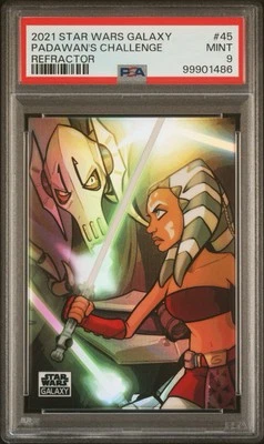 2021 STAR WARS GALAXY #45 PADAWANS CHALLENGE REFRACTOR. MINT. PSA - Image 1 of 2