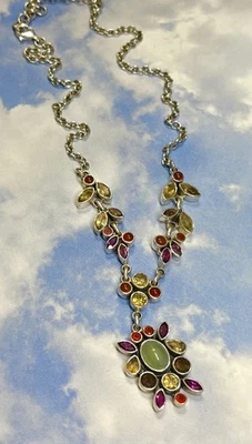 Collar Nicky Butler Plata Esterlina Cornalina Amatista Citrino Floral Gota Y Foto 1 de 3