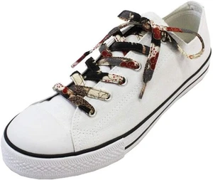 Japanese Chirimen Shoelaces for Sneakers 117cm 46inch (Black Dragon)  - Picture 1 of 3
