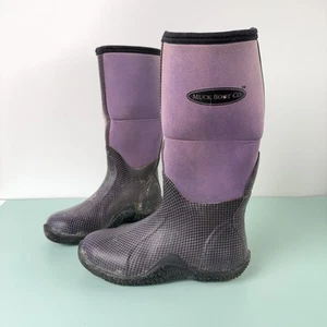 Muck Boots Tack Classic Gummistiefel Lila Schwarz UK Größe 7 - Bild 1 von 9