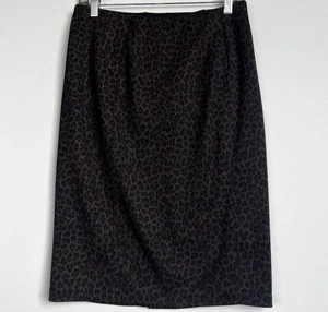 Falda Lápiz Liverpool Stitchfix Estampado Animal Guepardo Talla 8 Marrón Negro Carrera - Imagen 1 de 11