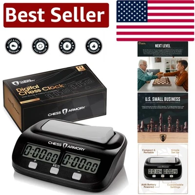Reloj Torneo Ajedrez - Temporizador Digital Ligero con Funcionalidad de Tiempo Extra Foto 1 de 4