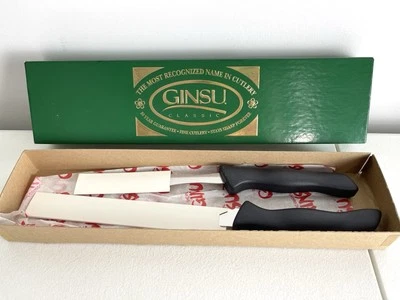 Juego de tenedor clásico y cuchillo de tallado Ginsu de lujo completo pan carne nuevo Foto 1 de 4
