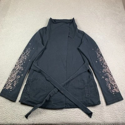 Jaqueta cardigã Lucky Brand feminina XL retrô Y2K Jingo vintage floral lótus - Imagem 1 de 4