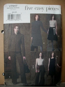 Miss MP Vogue 7947 Easy Pattern Jacket Dress Pants Skirt Top Size 6-8-10 UNCUT - Picture 1 of 2