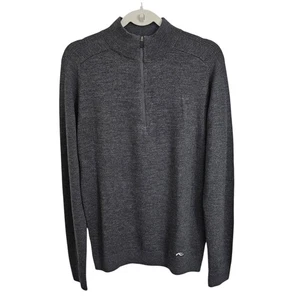 Kjus Sweater Men Medium Gray Wool Kulm Engineered Knit Half Zip Ventilation NWOT - Picture 1 of 12