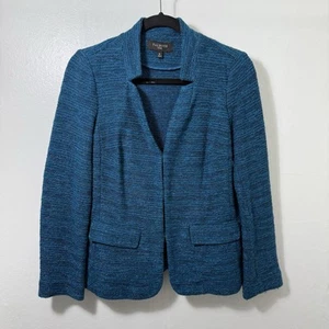 Talbots Damen 8 Petite Woven Tweed Blazer Blau Langarm Sakko Karriere - Bild 1 von 4