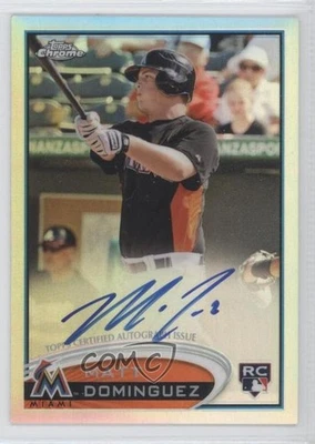 2012 Topps Chrome Rookie Auto Refractor /499 Matt Dominguez #159 Auto - Image 1 of 2