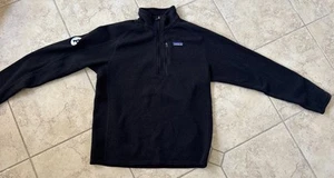 TOP Patagonia Black Better Sweater Quarter Zip Men M Medium With Logo - Bild 1 von 5