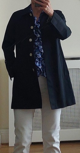 Coach Trench Cappotto Americano Taglia XS Blu Navy