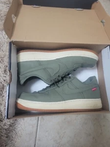Size 11 - Nike Air Force 1 Low Premium '08 x Supreme Cargo Khaki 2012 - Picture 1 of 6