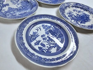 4 NM Spode Blue Room Georgian Collection Dinner Plates 10 1/2" Plate Set - Picture 1 of 4