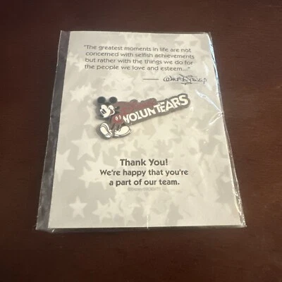 new Rare 2008 Disney World VoluntEARS Program Cast Member Exclusive Mickey PIN - Image 1 of 4