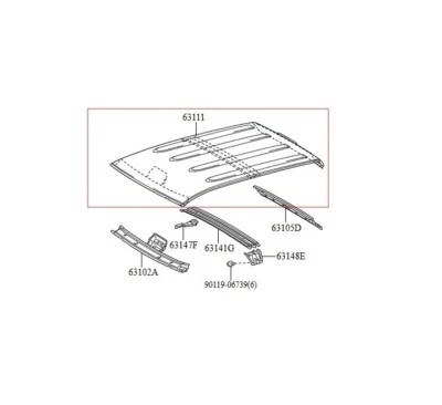 Panel de techo Toyota Tundra 2009-2020 OEM **Nuevo en caja** Foto 1 de 3