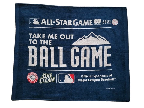 NEW 2021 MLB All-Star Game Rally Towel SGA Rockies Colorado Oxi Clean Arm Hammer Cover