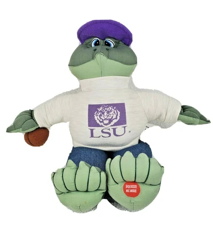 Vintage LSU Singing Frog Croaking Fight Song Team Toad Tigers Plush SEE VIDEO Cover