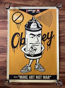 Shepard Fairey Make Art Not War Marc Ecko Atari Aufstehen Promo Poster 27x39 - Bild 1 von 9