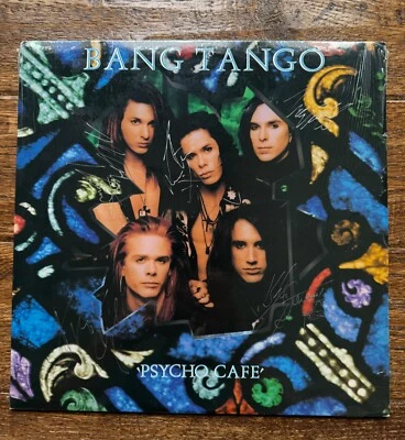 Bang Tango Psycho Cafe Debut Metal Glam LP Mechanic Records Vinyl Fully signed - Image 1 of 4