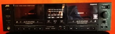 JVC TD W501 STEREO DOUBLE CASSETTE DECK HI-FI VINTAGE  - Imagen 1 de 4