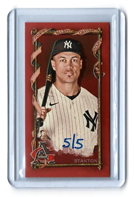 Giancarlo Stanton - 2023 Topps Allen & Ginter - Mini - SP Red Border #5/5 - Image 1 of 2