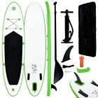 vidaXL Inflatable Stand Up Paddleboard Set Green and White UK HOT
