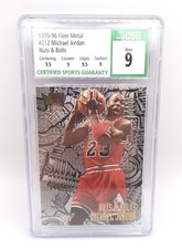 1995-96 Metal Nuts & Bolts Michael Jordan #212 CSG 9 Chicago Bulls SUB GRADES 
