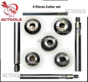NEW Valve Seat Carbon Steel Face HCS Cutter 5 Pcs Set For Vintage Cars And Bikes - Picture 1 of 12