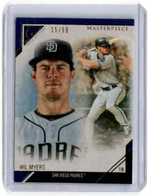 2017 Topps Gallery Masterpiece Blue Wil Myers 15/99 San Diego Padres #MP-15 - Image 1 of 2