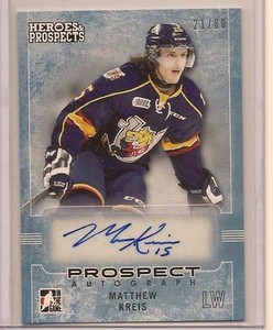 MATTHEW KREIS 2014-15 ITG HEROES & PROSPECTS AUTO /80