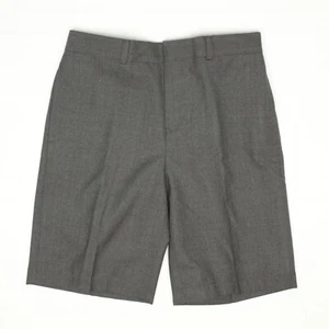 NWT Brooks Brothers Fleece Boys Dress Shorts 12 Solid Gray Flat Front Wool Prep - Picture 1 of 4