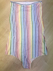 American Apparel Classic Girl's Striped Leotard Sleeveless Dancewear Gym Size S - Picture 1 of 4