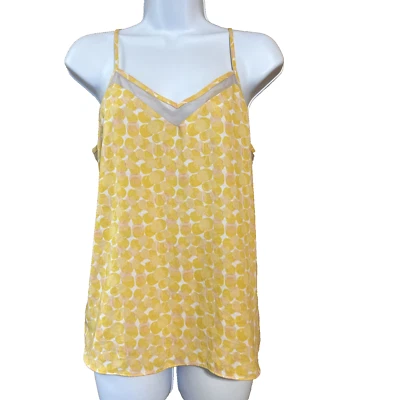 Camisola Nine West Canary Amarilla Tirantes Talla M Detalle Encaje Correas Ajustables Foto 1 de 4