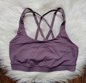 Lululemon Strappy Back Sports bra Purple Mauve size 6
