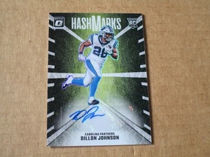 2024 Optic Dillon Johnson ROOKIE Hashmarks Autogrammkarte Carolina Panthers - Bild 1 von 1