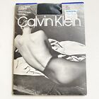 Vintage Calvin Klein Spellout Waistband All Sheer Black Pantyhose Sz A
