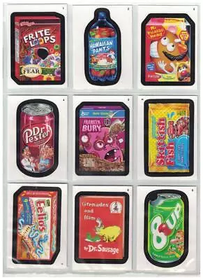 2011 WACKY PACKETS TODO NUEVO SERIE 8 JUEGO COMPLETO DE 55 TARJETAS DE BORDE NEGRO ANS 8 Foto 1 de 4