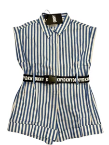 Dkny Blue/white Striped Romper Size 4 NWT - Picture 1 of 2