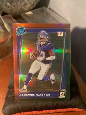 2021 Donruss Optic Preview KADARIUS TONEY Red Green Prizm Rated Rookie GIANTS C1 - Image 1 of 2