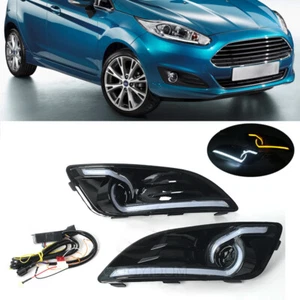 1 Pair Daytime Running Light Fog Lamp Cover DRL For Ford Fiesta 2013-2016 - Picture 1 of 11