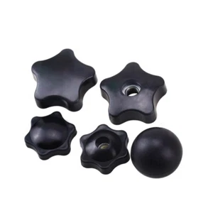 M5 M6 M8 M10 Black Plastic Star or Spherical Thumb Nuts Fit Thumb Screws Bolts - Picture 1 of 12