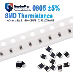 100 Pcs 0805 SMD Thermistance Thermistor 1K/Ohm ±5% B:3200 CMFB102J3200HANT - Picture 1 of 6