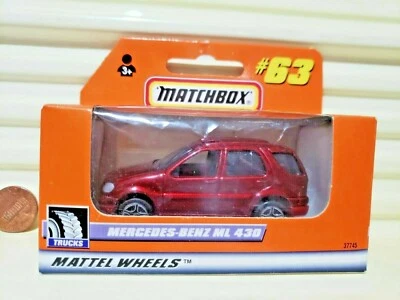 Matchbox 1998 #63 Dark Red MERCEDES BENZ ML430 *GERMAN Issue + Box New in C9 Box - Image 1 of 4