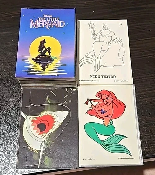 The Little Mermaid 1991 Pro Set Trading Cards Pop-ups Stickers Complete - Image 1 of 1