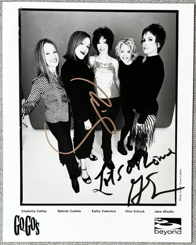 The Go Go's Gina Schock Signed & Belinda Carlisle Signed IP 8x10 Photo Authentic Cover