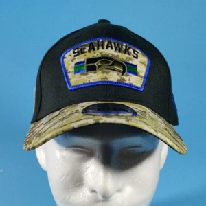 Cappello New Era Uomo Medium Large Seattle Seahawks Salute to Service 39THIRTY Flex - Foto 1 di 6