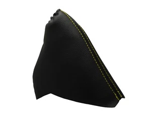 OPEL OMEGA B AUTO (1994-1999) Soufflet Levier De Frein Cuir - Couture Jaune - Foto 1 di 1