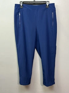 Chicos Zenergy Pants Womens 10 Capri Ankle Zip Stretch Pocket Casual Comfort - Picture 1 of 10